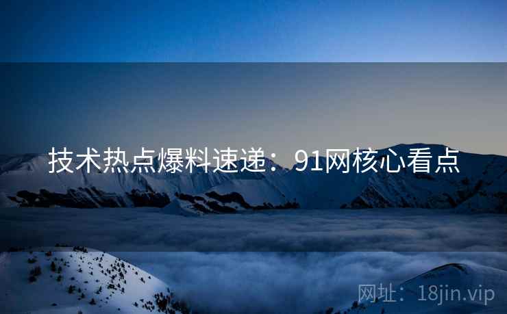 技术热点爆料速递：91网核心看点