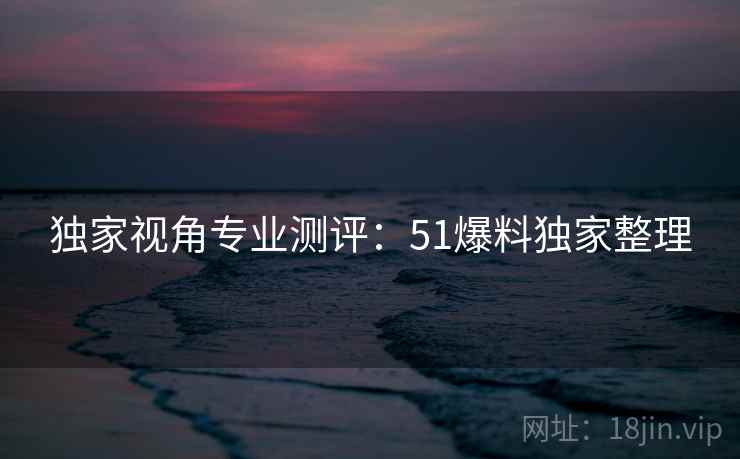独家视角专业测评：51爆料独家整理